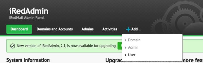 iRedMail Add User