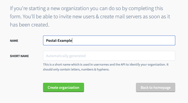 The Postal Organization ConfigurationPage