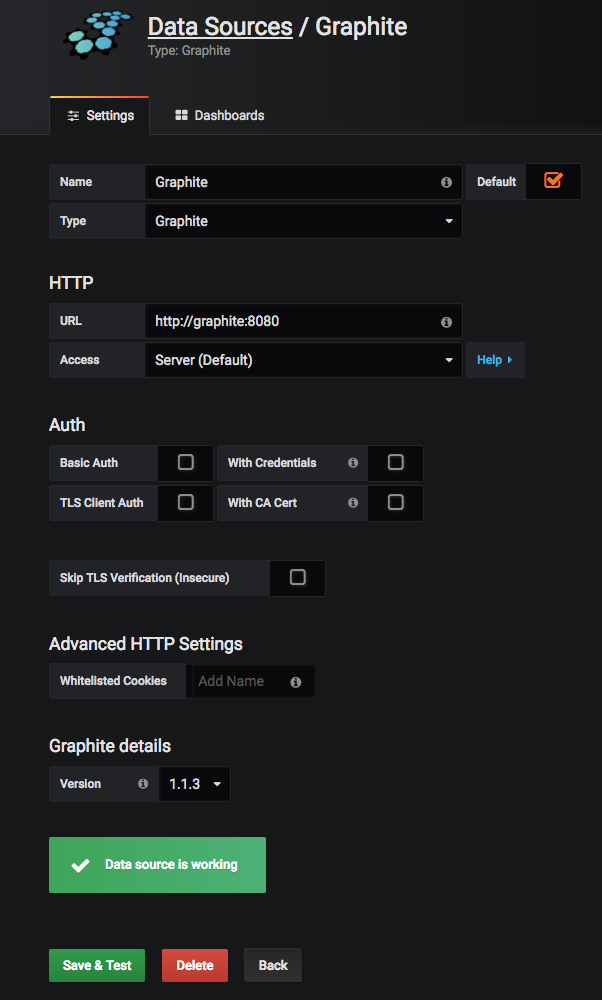 Grafana Add Data Source