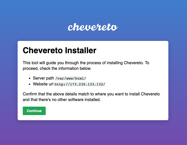 Chevereto Installer